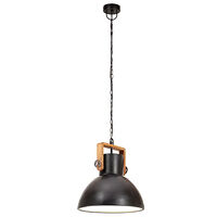 vidaXL Hänglampa industriell 25 W svart rund 30 cm E27