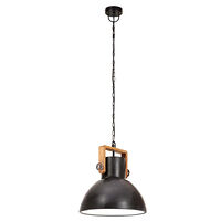 vidaXL Hänglampa industriell 25 W svart rund 30 cm E27