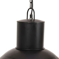 vidaXL Hänglampa industriell 25 W svart rund 48 cm E27