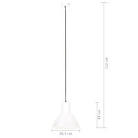 vidaXL Hänglampa 25 W vit rund 28,5 cm E27