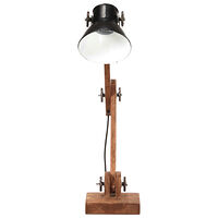 vidaXL Skrivbordslampa industriell svart rund 58x18x90 cm E27