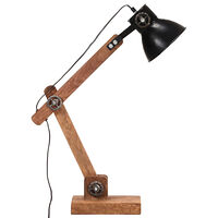 vidaXL Skrivbordslampa industriell svart rund 58x18x90 cm E27