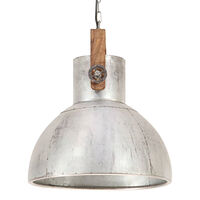 vidaXL Hänglampa industriell vintage 25 W silver rund 40 cm E27