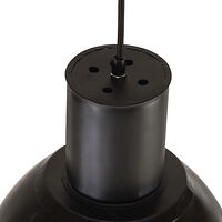 vidaXL Hänglampa industriell 25 W svart rund 28,5 cm E27
