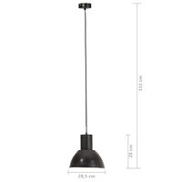 vidaXL Hänglampa industriell 25 W svart rund 28,5 cm E27