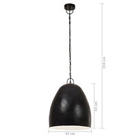 vidaXL Hänglampa industriell 25 W svart rund 42 cm E27