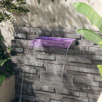 vidaXL Vattenfall med RGB LED rostfritt stål 60 cm