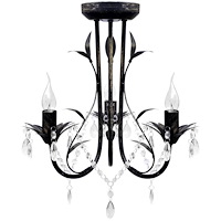 vidaXL Takkrona i Art Nouveau-stil 3-armad svart