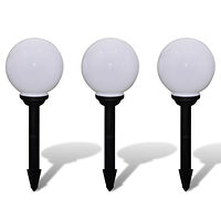 vidaXL Utomhuslampor 3 st LED 20 cm med markspett
