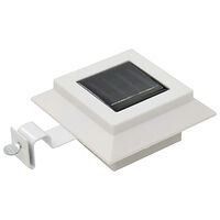 vidaXL Sollampa LED set 6 st fyrkantig 12 cm vit