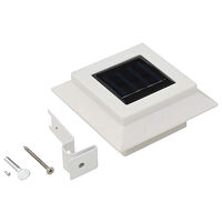 vidaXL Sollampa LED set 6 st fyrkantig 12 cm vit