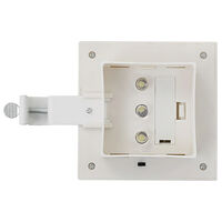 vidaXL Sollampa LED set 6 st fyrkantig 12 cm vit