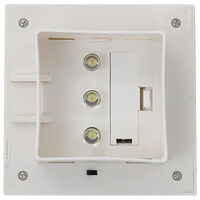 vidaXL Sollampa LED set 6 st fyrkantig 12 cm vit