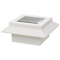 vidaXL Sollampa LED set 6 st fyrkantig 12 cm vit