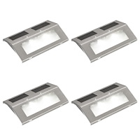 vidaXL Vägglampa solcell 4-pack