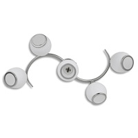 vidaXL Taklampa med glasskärmar med böjd skena