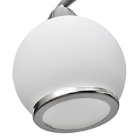 vidaXL Taklampa med glasskärmar med böjd skena