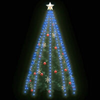 vidaXL Ljusnät för julgran 250 LED blå 250 cm