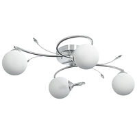 vidaXL Taklampa med runda lampor för 4 G9 LED-lampor