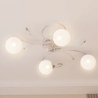 vidaXL Taklampa med runda lampor för 4 G9 LED-lampor