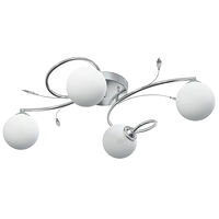 vidaXL Taklampa med runda lampor för 4 G9 LED-lampor
