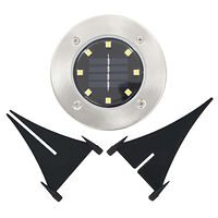 vidaXL Marklampor soldrivna 8 st LED vit