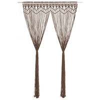 vidaXL Gardin makramé taupe 140x240 cm bomull