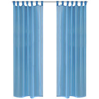 vidaXL Genomskinlig gardin 140 x 245 cm 2-pack Turkos