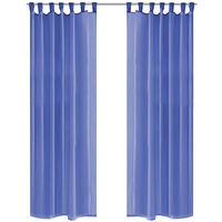 vidaXL Gardiner i voile 2 st 140x225 cm kungsblå