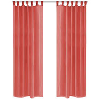 vidaXL Gardiner i voile 2 st 140x225 cm röd