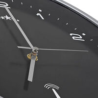 vidaXL Radiostyrd väggklocka med Quartz-urverk 31 cm svart