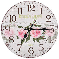 vidaXL Väggklocka vintage blomma 30 cm