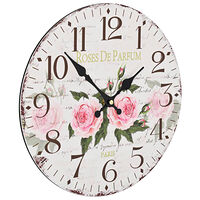 vidaXL Väggklocka vintage blomma 30 cm