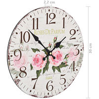 vidaXL Väggklocka vintage blomma 30 cm
