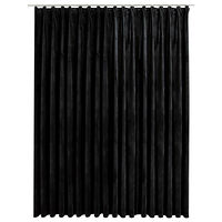 vidaXL Mörkläggningsgardin med krokar svart 290x245 cm
