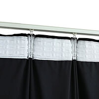 vidaXL Mörkläggningsgardin med krokar svart 290x245 cm