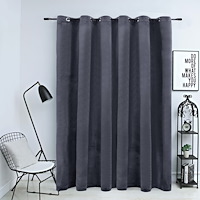 vidaXL Mörkläggningsgardin med metallringar sammet 290x245 cm