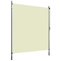 vidaXL Rullgardin utomhus 200x270 cm gräddvit