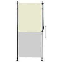 vidaXL Rullgardin utomhus 100x270 cm gräddvit