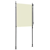 vidaXL Rullgardin utomhus 100x270 cm gräddvit