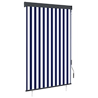 vidaXL Rullgardin utomhus 120x250 cm blå och vit