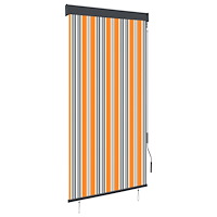 vidaXL Rullgardin utomhus 80x250 cm gul och blå