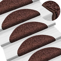vidaXL Trappstegsmattor 15 st brun 56x17x3 cm