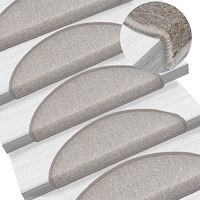vidaXL 15 st Trappstegsmattor taupe 65x24x4 cm