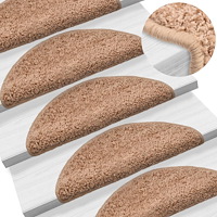 vidaXL Trappstegsmattor 15 st beige 65x21x4 cm