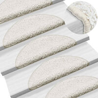 vidaXL Trappstegsmattor 15 st vit 56x17x3 cm