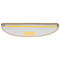 vidaXL Trappstegsmattor 15 st gräddvit 65x21x4 cm