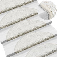 vidaXL Trappstegsmattor 15 st vit 65x21x4 cm
