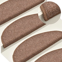 vidaXL Trappstegsmattor 15 st brun 56x17x3 cm