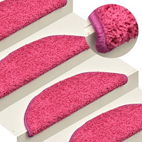 vidaXL Trappstegsmattor 15 st rosa 65x21x4 cm
